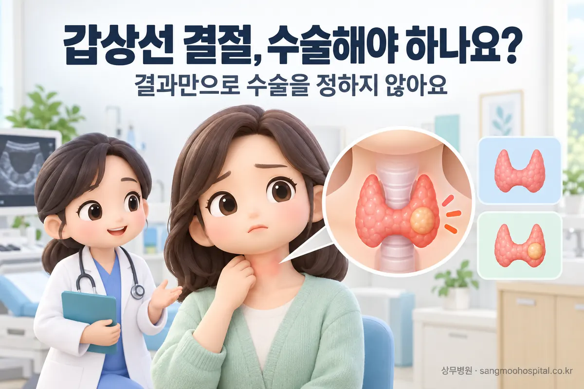 갑상선 결절이 보인다면 바로 수술해야 하나요?