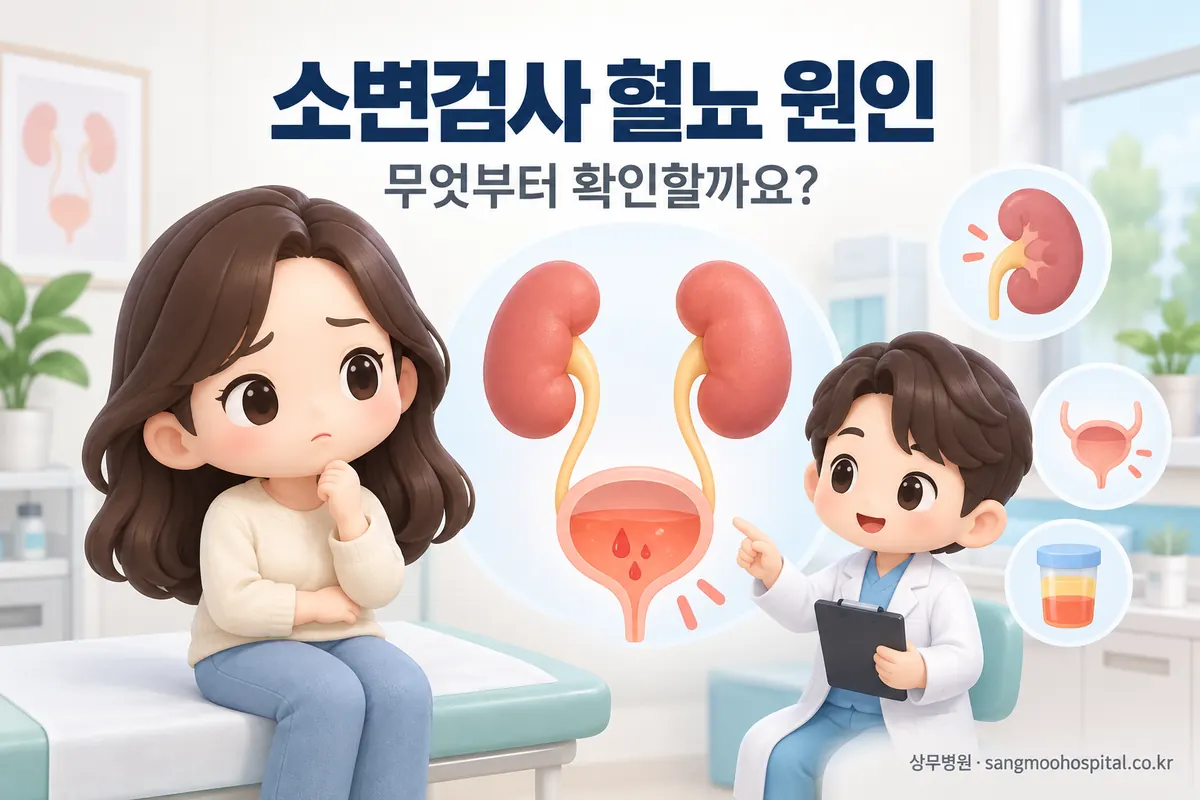 소변검사에서 피가 보였다면, 어떤 원인부터 확인할까요?