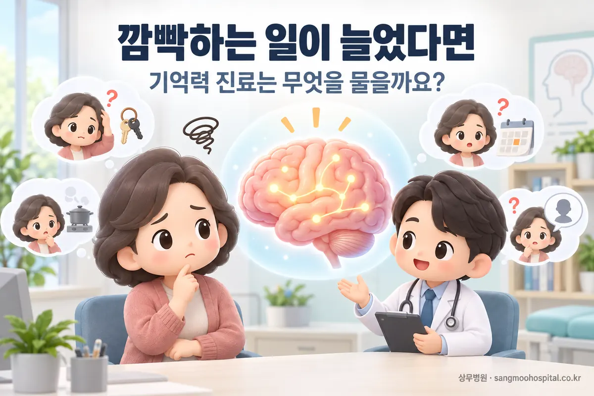 깜빡하는 일이 늘었다면, 기억력 진료에서는 무엇을 물을까요?