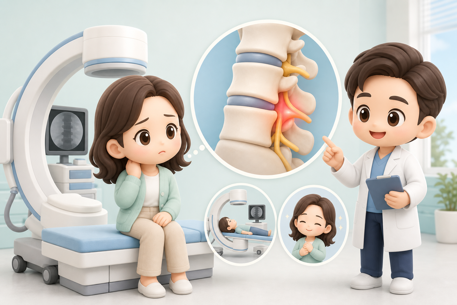 "주사 한 번 맞는데 방사선 쬐는 거, 괜찮은가요?" C-arm 영상 유도 주사, 이만큼 알면 마음이 놓입니다