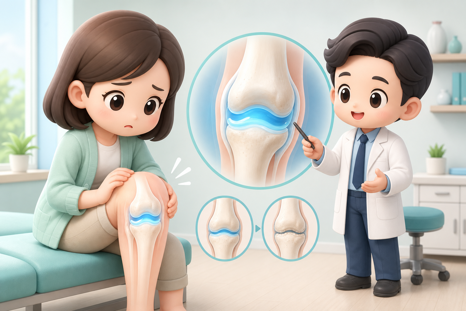 "무릎에 물이 차서 퉁퉁 부었어요" 관절에 물이 차는 건 퇴행성 관절염 때문일까요?