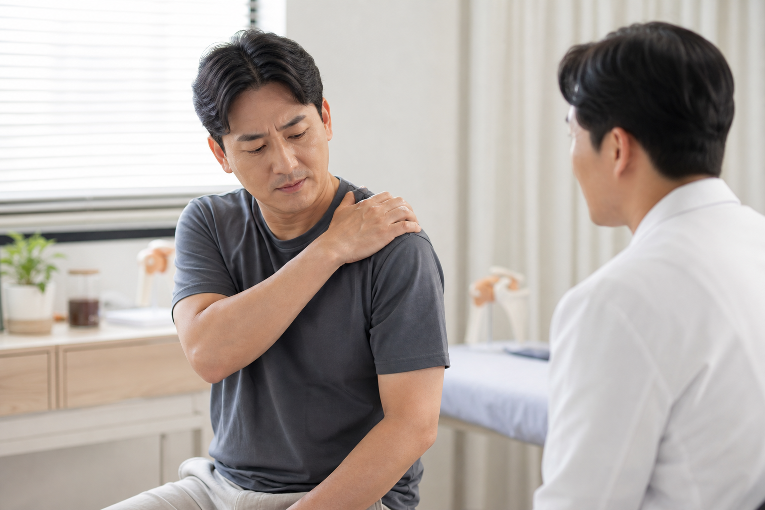 자다가 깰 정도로 어깨가 아프다면, 팔이 어디서 걸리는지부터 보세요